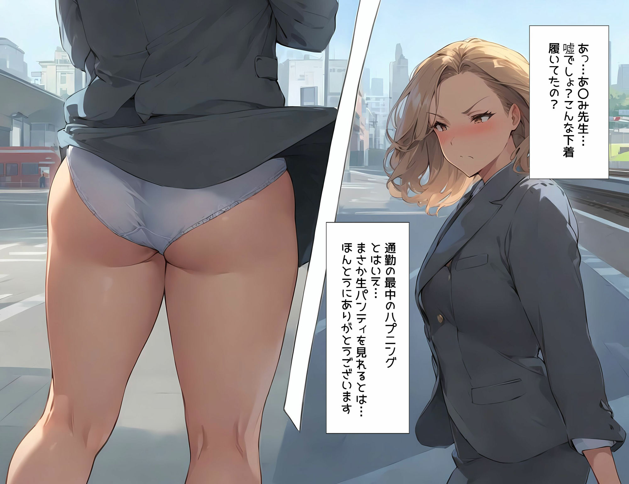 僕は女教師の下着以外は興味がない3  風でスカートがめくれてしまった編 - サンプル画像 3