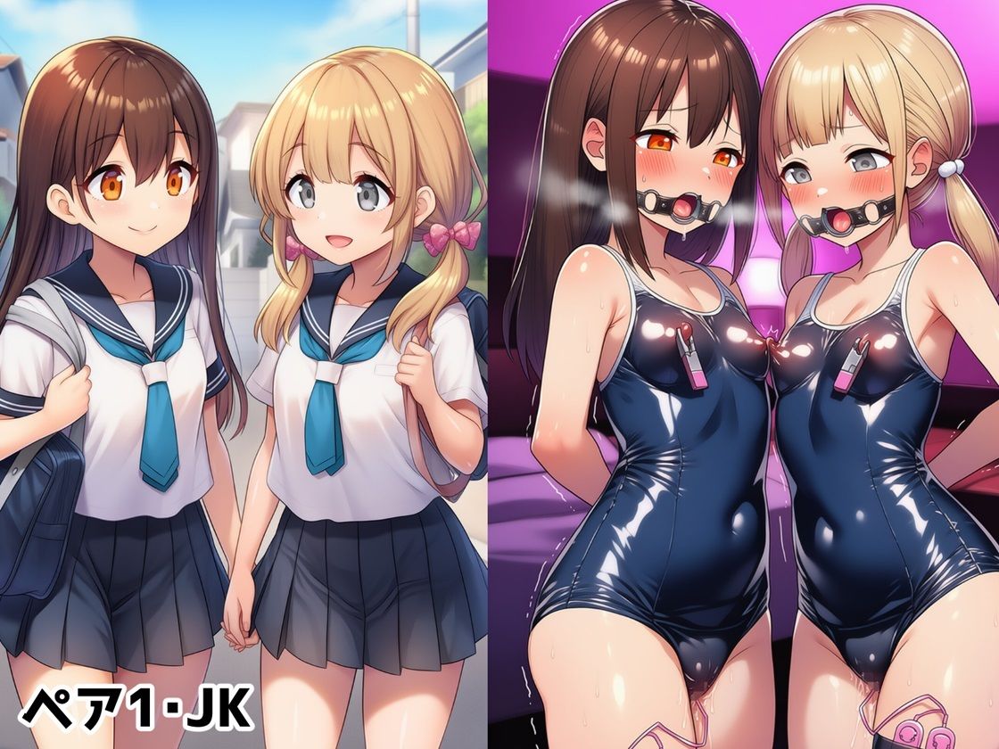 ぴっちり娘快楽調教vol.4-マゾ娘ダブル調教編 - サンプル画像 2