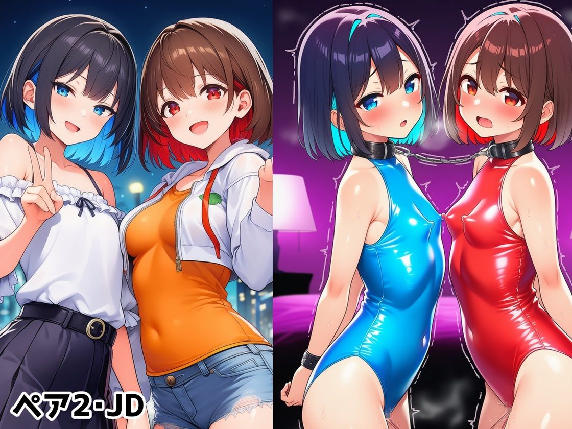 ぴっちり娘快楽調教vol.4-マゾ娘ダブル調教編 - サンプル画像 3