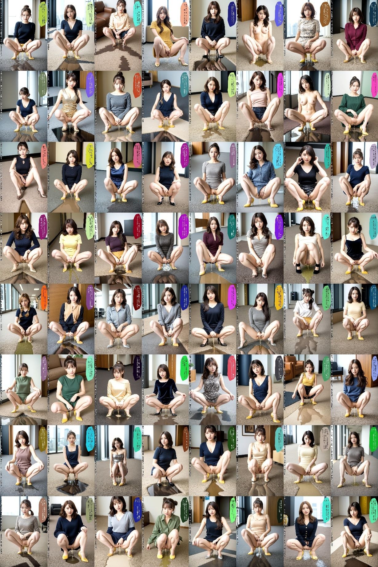 オフィス放尿OL - サンプル画像 9