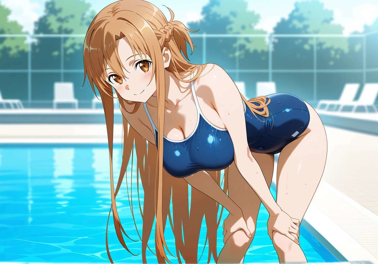 スク水アスナ、他人棒で絶頂。 - サンプル画像 2