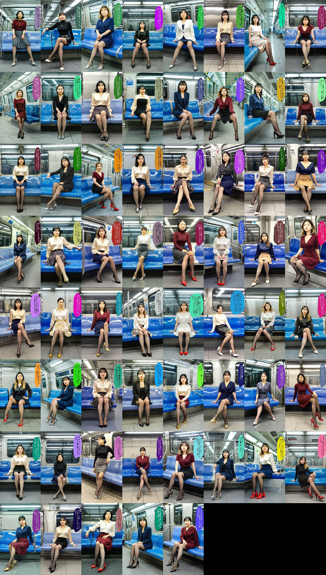 40代50代熟女の網タイツとパンプス〜電車内のフェチ地獄〜 vol.4 - サンプル画像 10