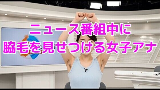 ニュース番組中に脇毛を見せつける女子アナ