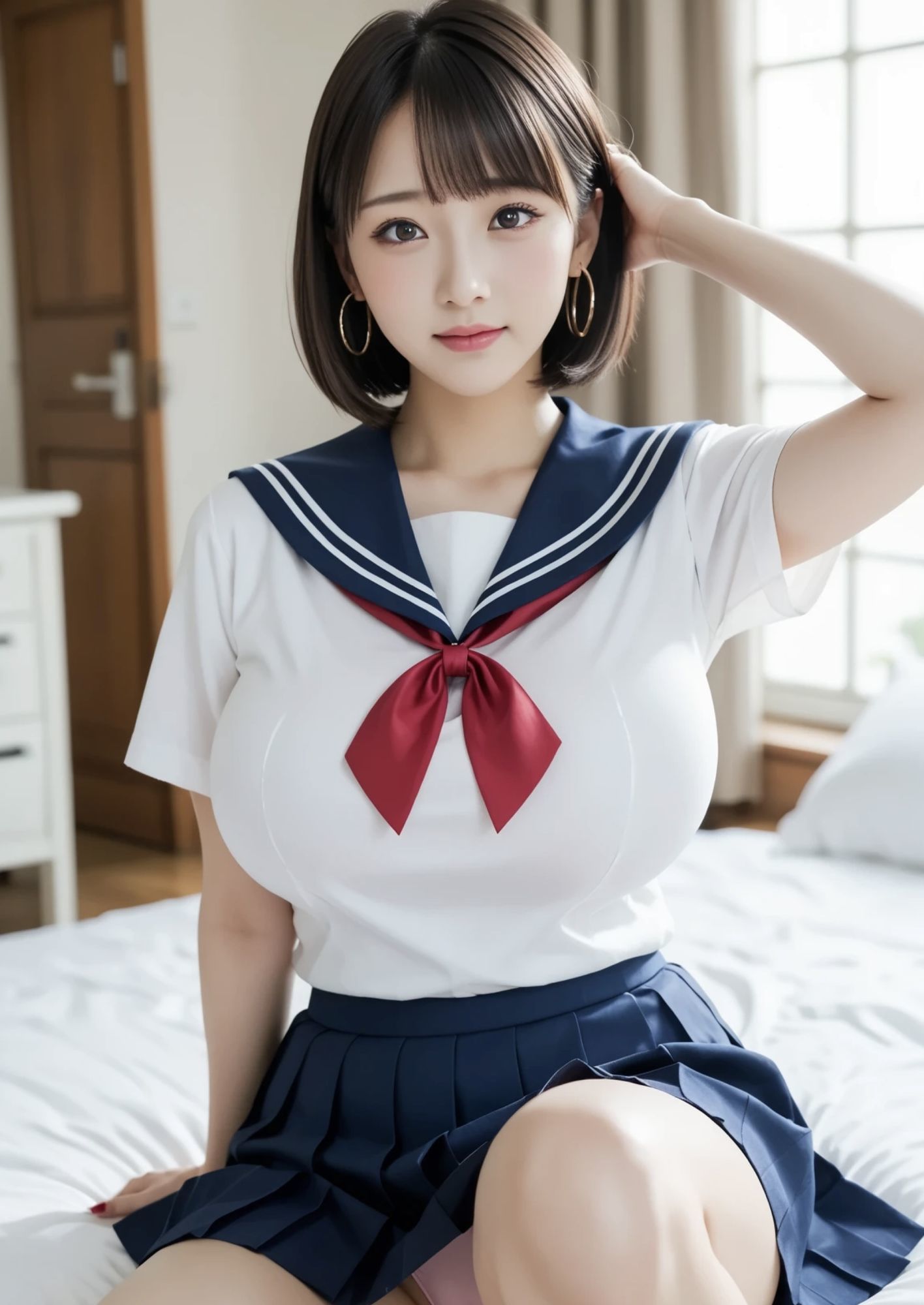 今日だけ！セーラー服っ！！艶島スミレ - サンプル画像 2