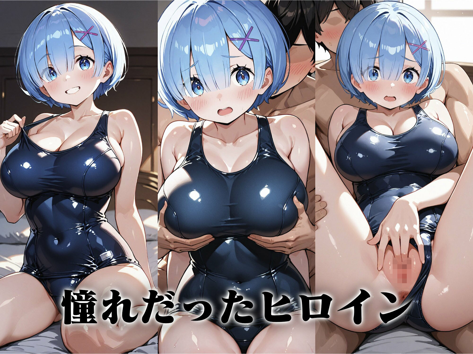 ヒロイン即えっち レ● スク水編 - サンプル画像 3