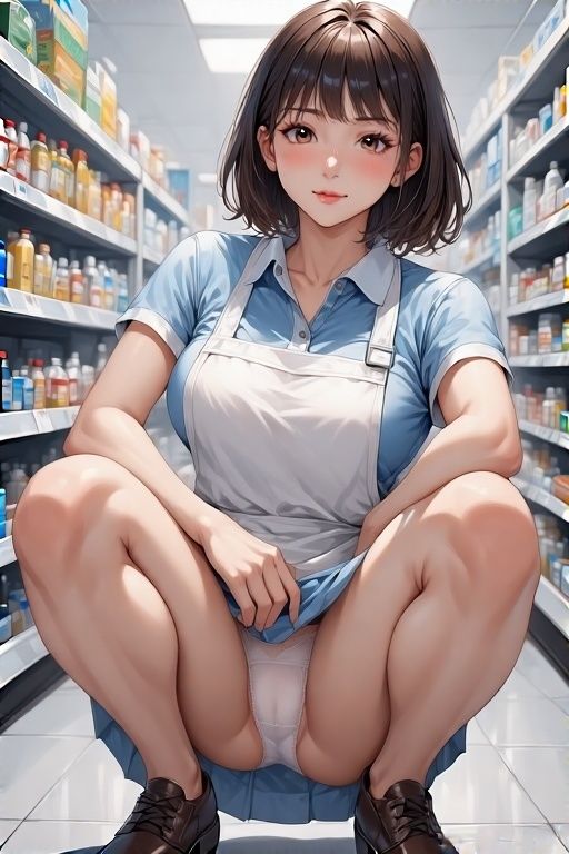 ドラッグストア幼馴染再会パンチラ画像集 - サンプル画像 4