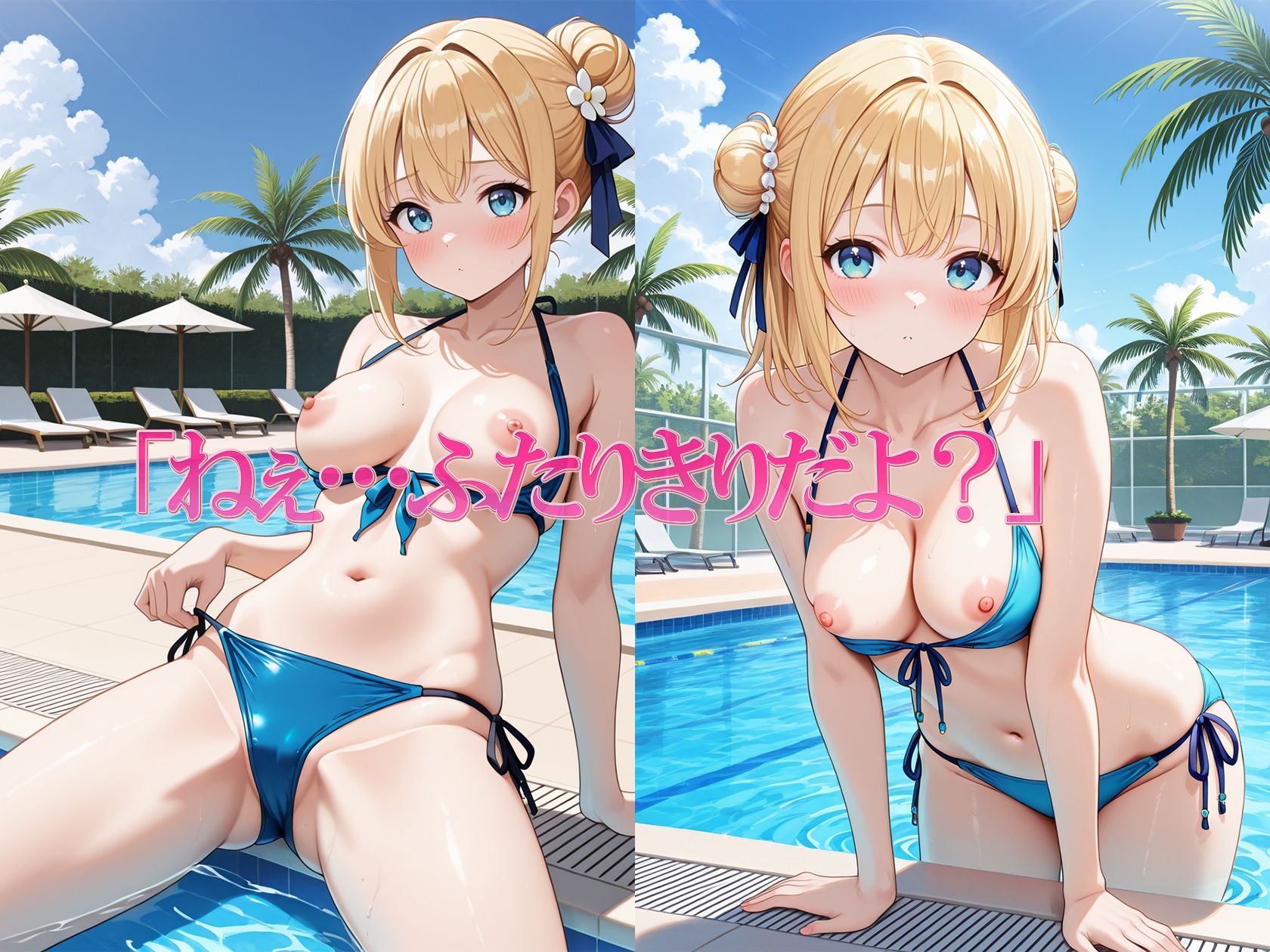 金髪美女の淫らな誘惑 - サンプル画像 1