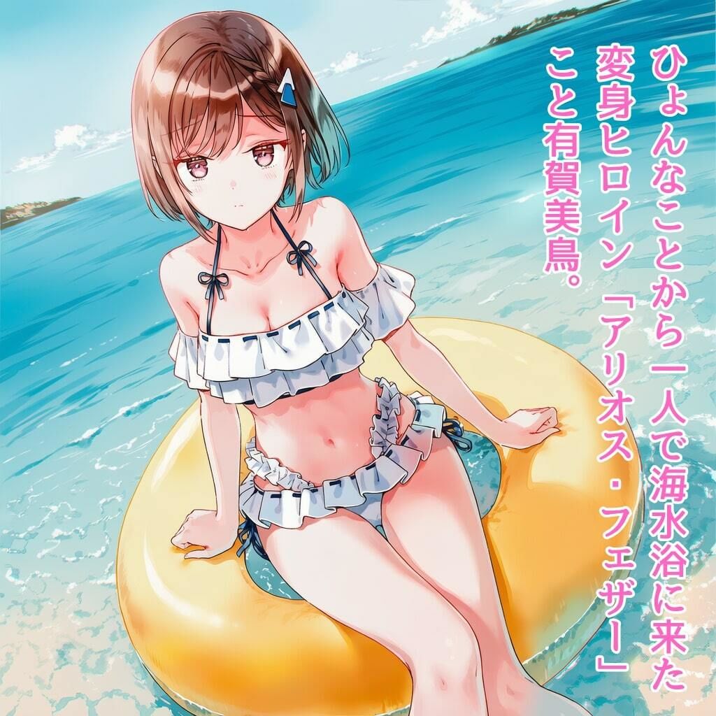 変身ヒロイン アリオス・フェザー 海辺の友情、水難の少女 - サンプル画像 1