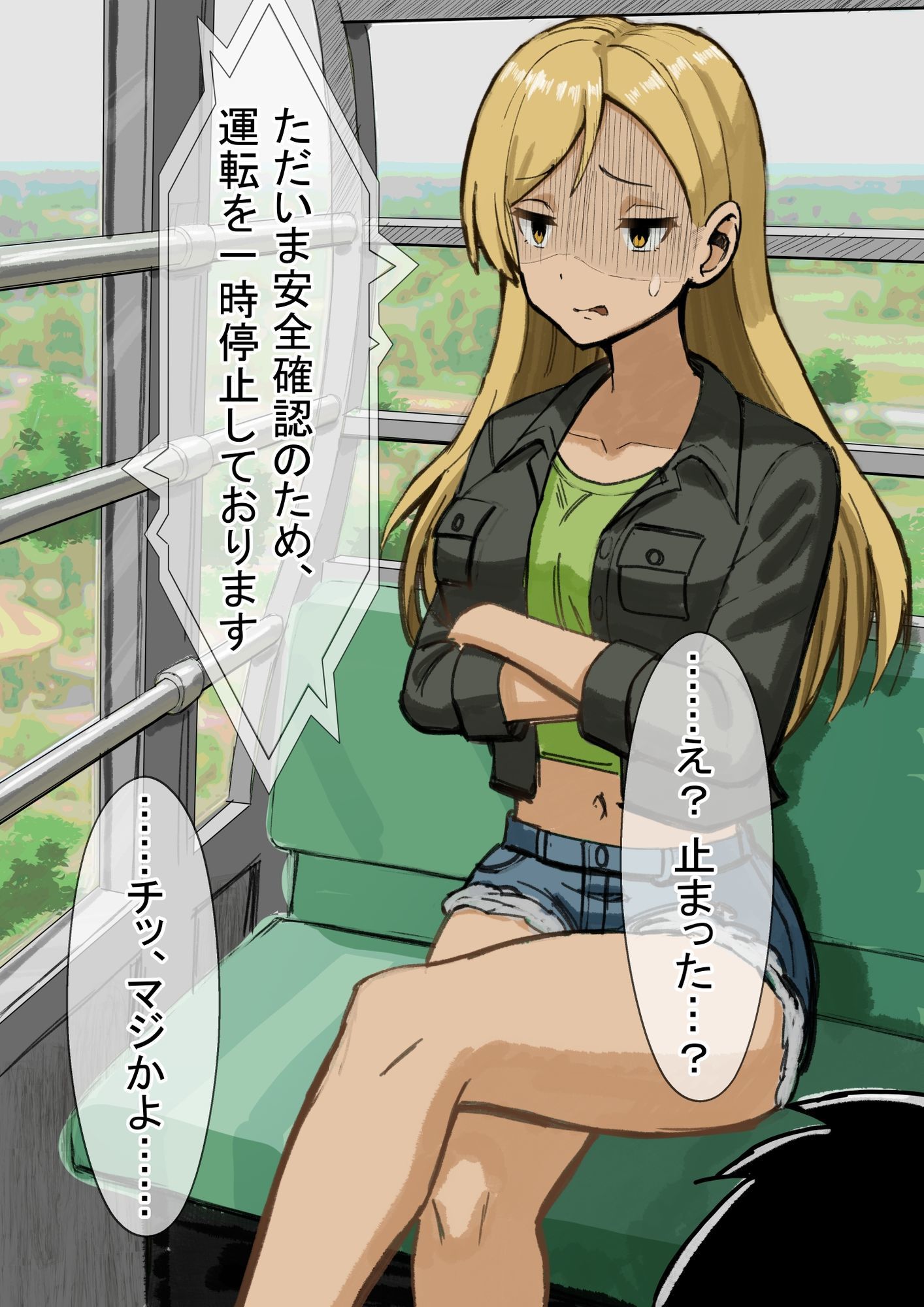 観覧車緊急停止×ギャル彼女、ビニール袋に限界脱糞 - サンプル画像 3