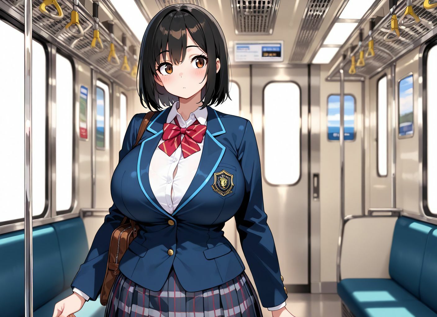痴●電車でムチムチ女子校生に生ハメし放題！ - サンプル画像 1