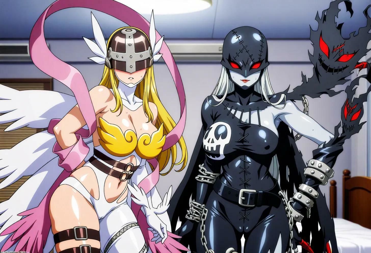 レディーデビモンXエンジェウーモン:エロ画集 - サンプル画像 1