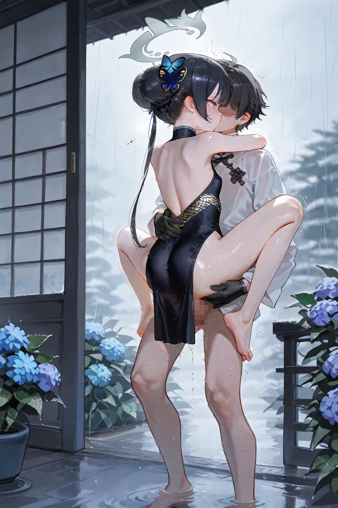 竜〇〇さき「雨に濡れるきさき、紫陽花の下で」 - サンプル画像 7
