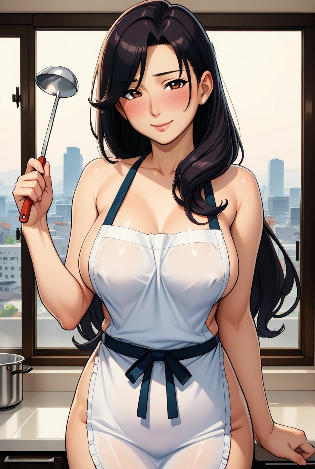 義母はエプロン一枚で…〜午後のキッチン、禁断の味〜 - サンプル画像 2