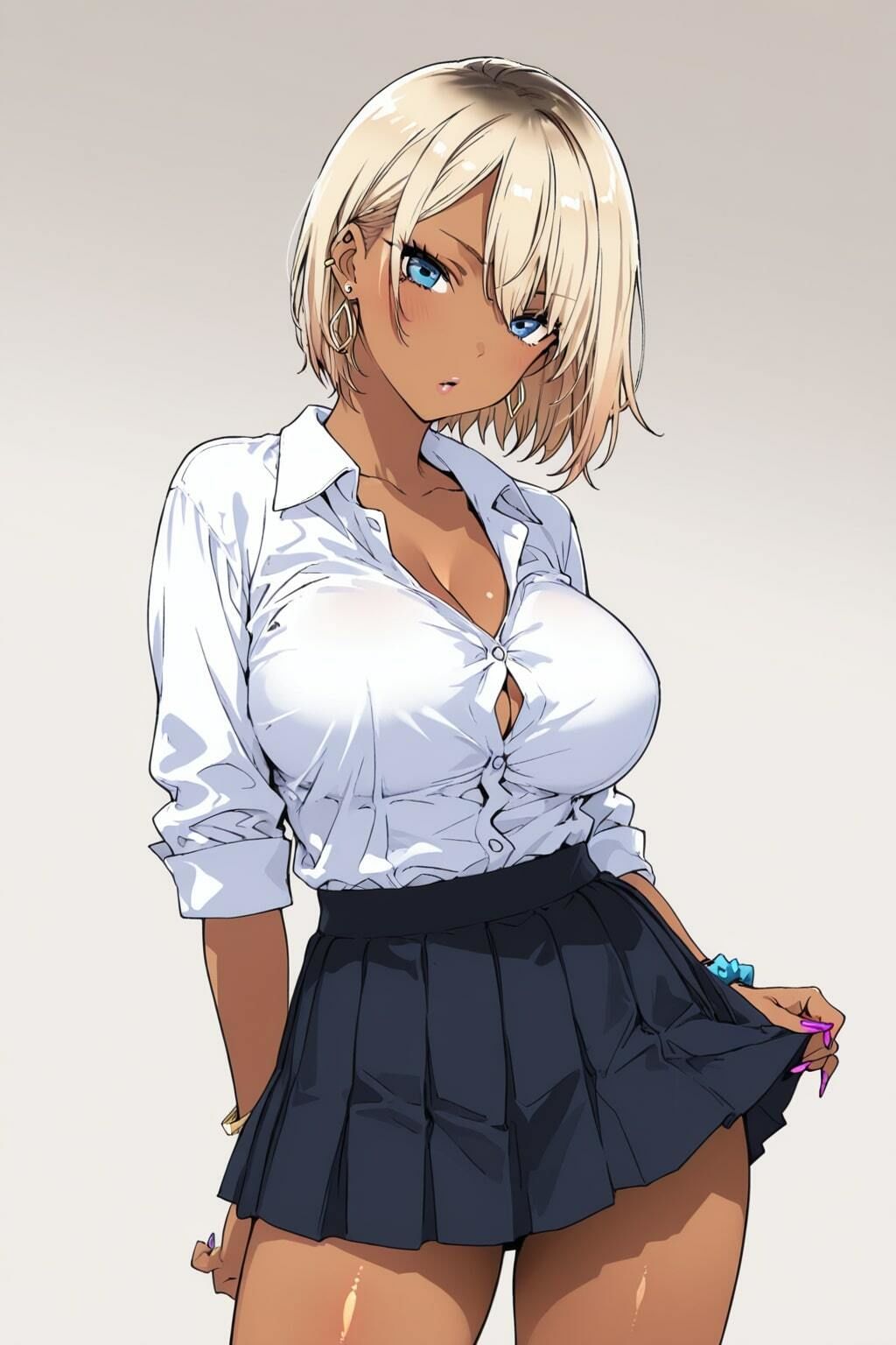 同じクラスのギャルがデカ乳を見せびらかしてくるのだが - サンプル画像 1