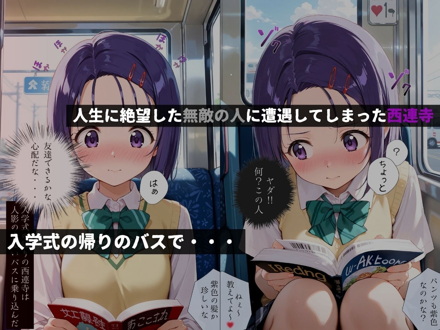 痴●バス〜無敵の人に犯●れた女子●生達〜西●寺春菜編 - サンプル画像 1