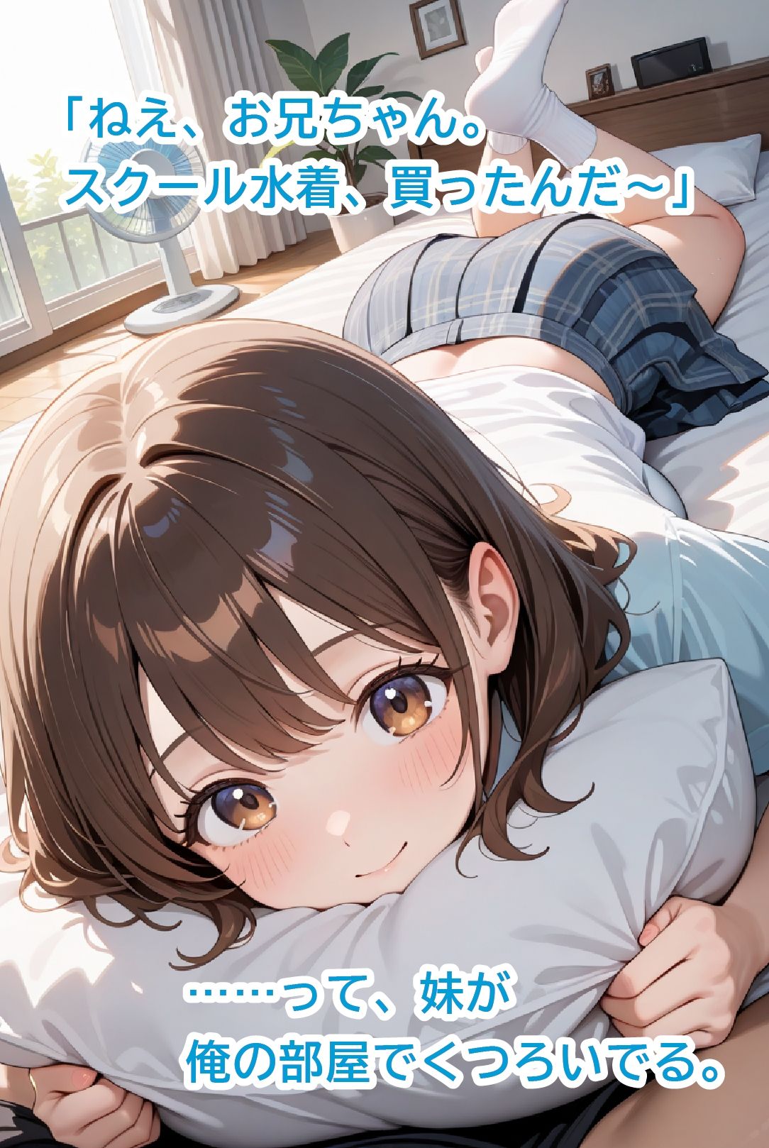 スク水妹に中出し中 - サンプル画像 1