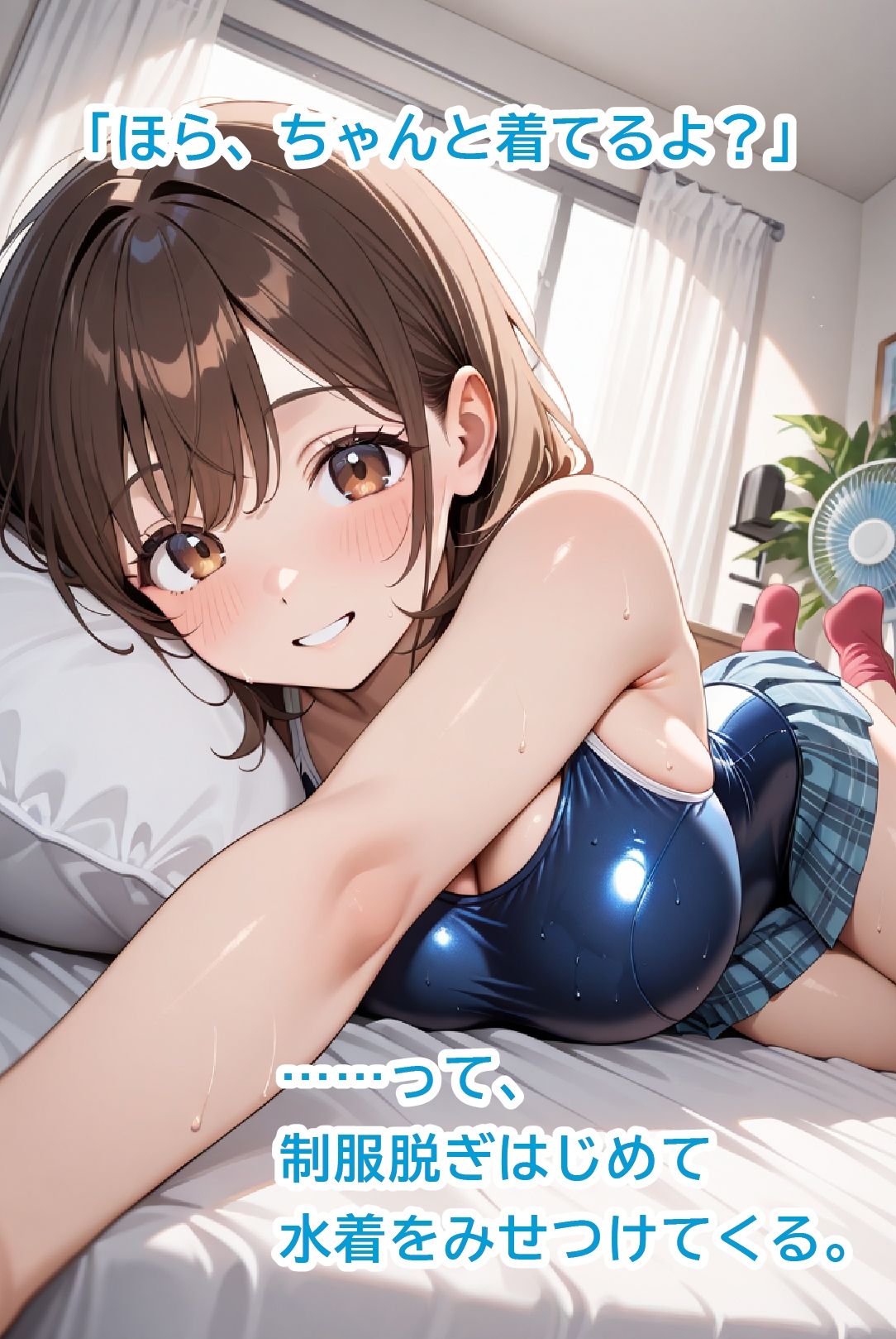 スク水妹に中出し中 - サンプル画像 2
