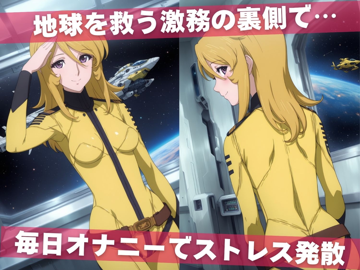 オナニー覗かれ寝取られて  宇宙戦艦ヤ●ト 〜 宇宙編 〜 おじさんに暴かれた秘密 - サンプル画像 1