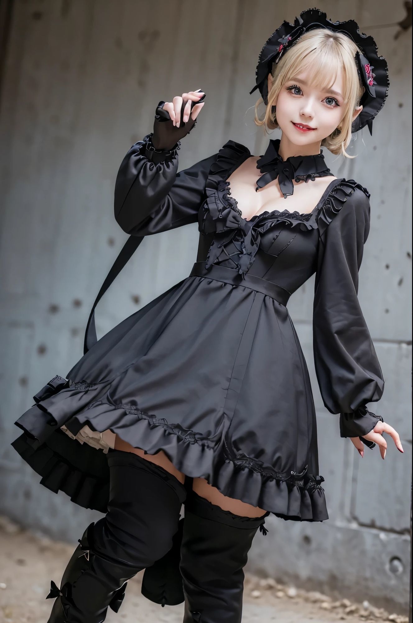 【AI写真集】ゴシックドレス美女写真集 - サンプル画像 4