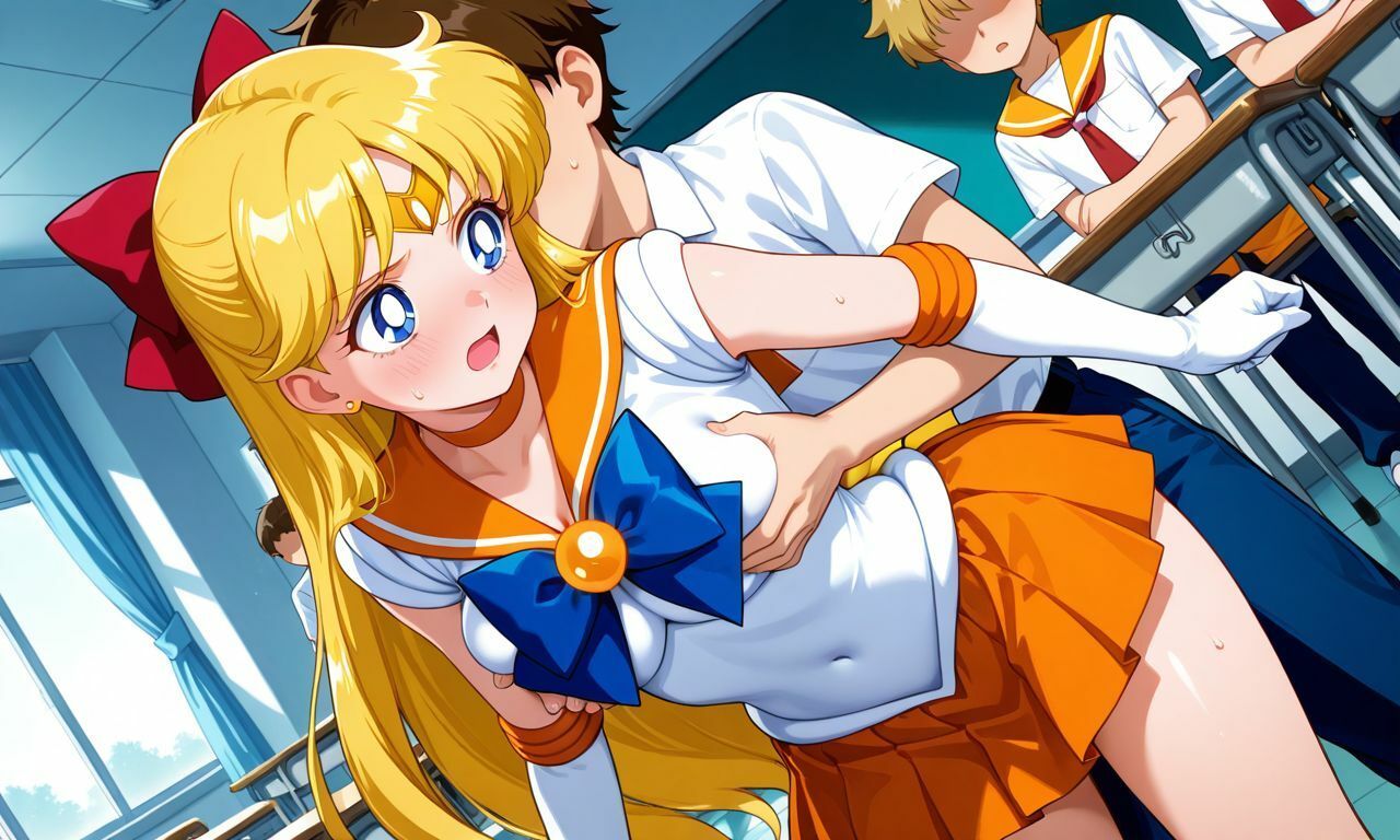 正体がバレて同級生に犯●れるセーラー●ーム5人組 - サンプル画像 7