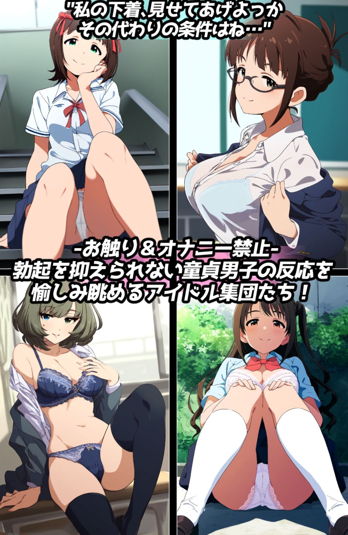 露出＆裸見せつけフェチ特化 2020年代アニメ作画特集 下着を見せつけるアイドルたち -その1-  500枚を撮影- - サンプル画像 2