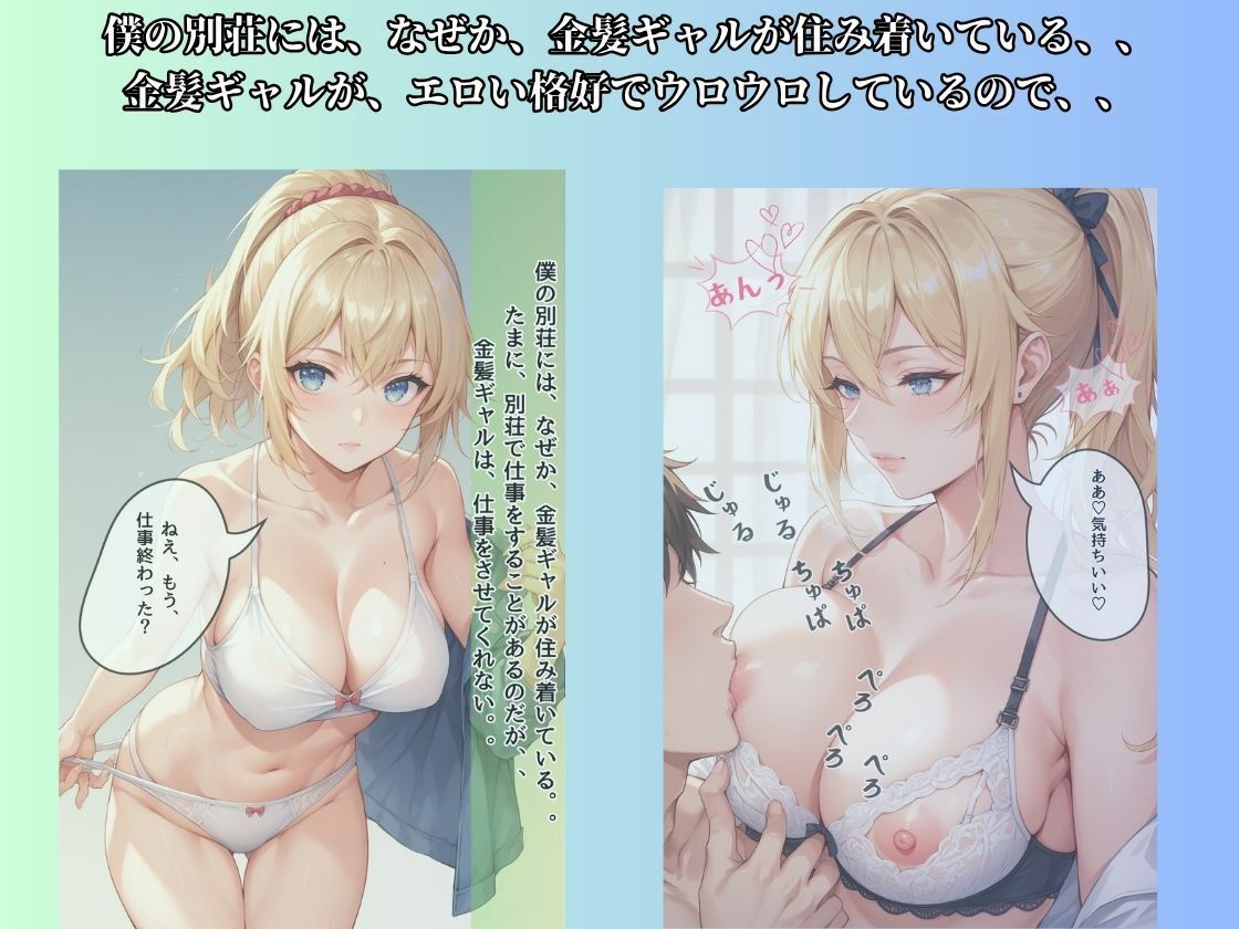 金髪ギャルとハーレム別荘ライフ - サンプル画像 1