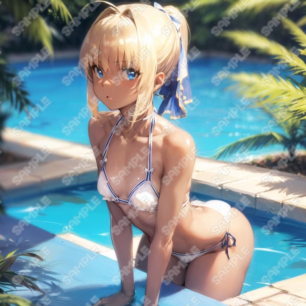 キャラフェチ  騎士王  水着（日焼け）編 - サンプル画像 2