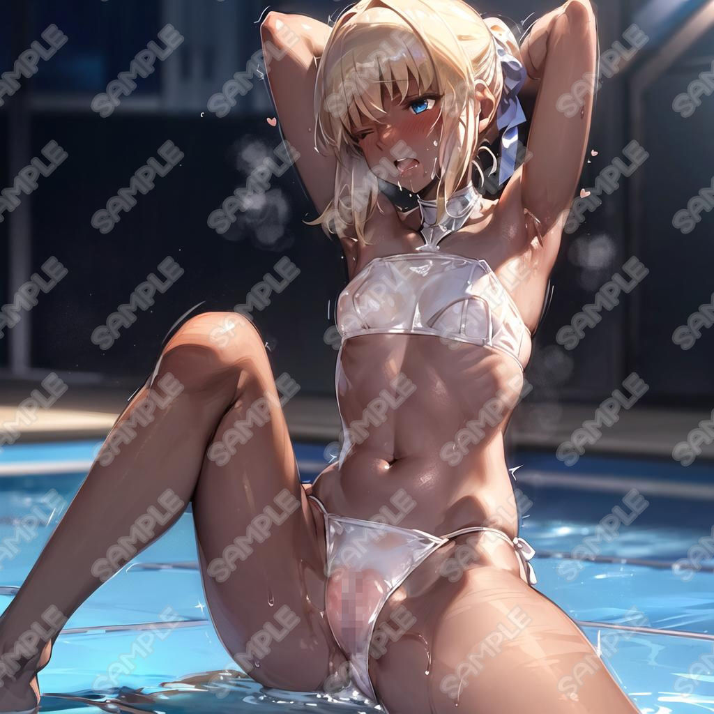 キャラフェチ  騎士王  水着（日焼け）編 - サンプル画像 9