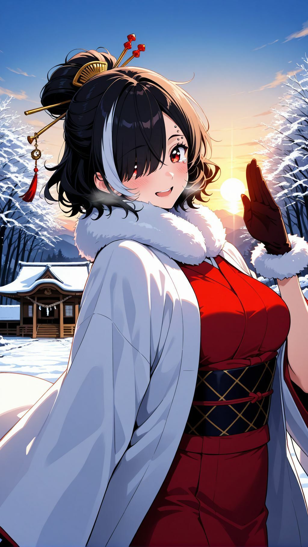 着物美人と始まりの日〜初詣〜【季節風流美女・AICG集】 EP04 - サンプル画像 3