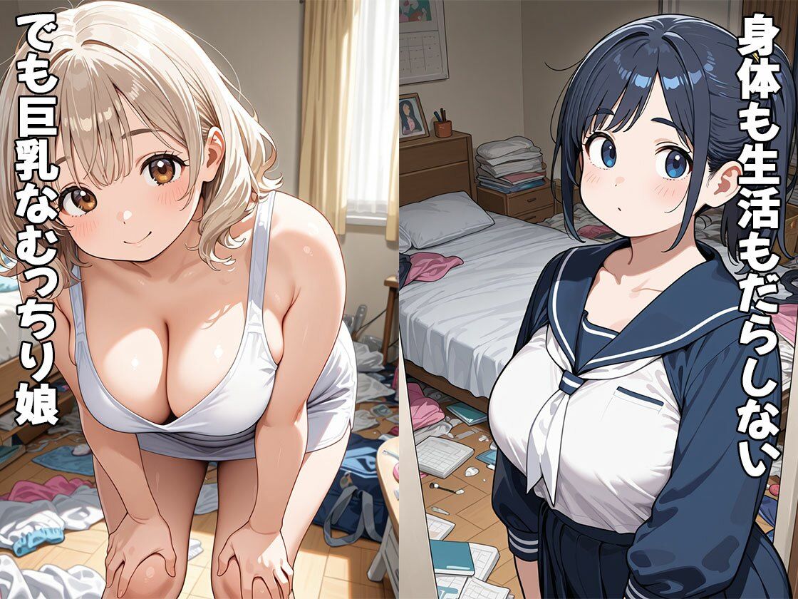 色々だらしない巨乳むっちり娘を適当な感じでヤる（CG100枚） - サンプル画像 1
