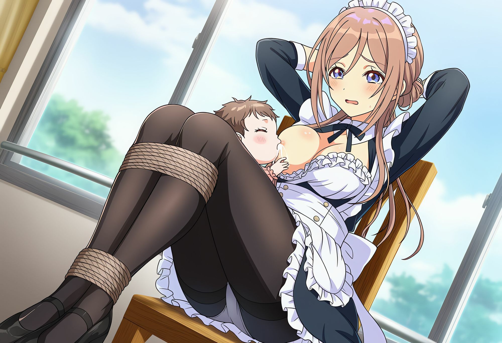 赤ちゃんに転生してアイドルのひめさきりなみのおっぱいを吸う。処女なのに母乳が出ちゃう！ - サンプル画像 4