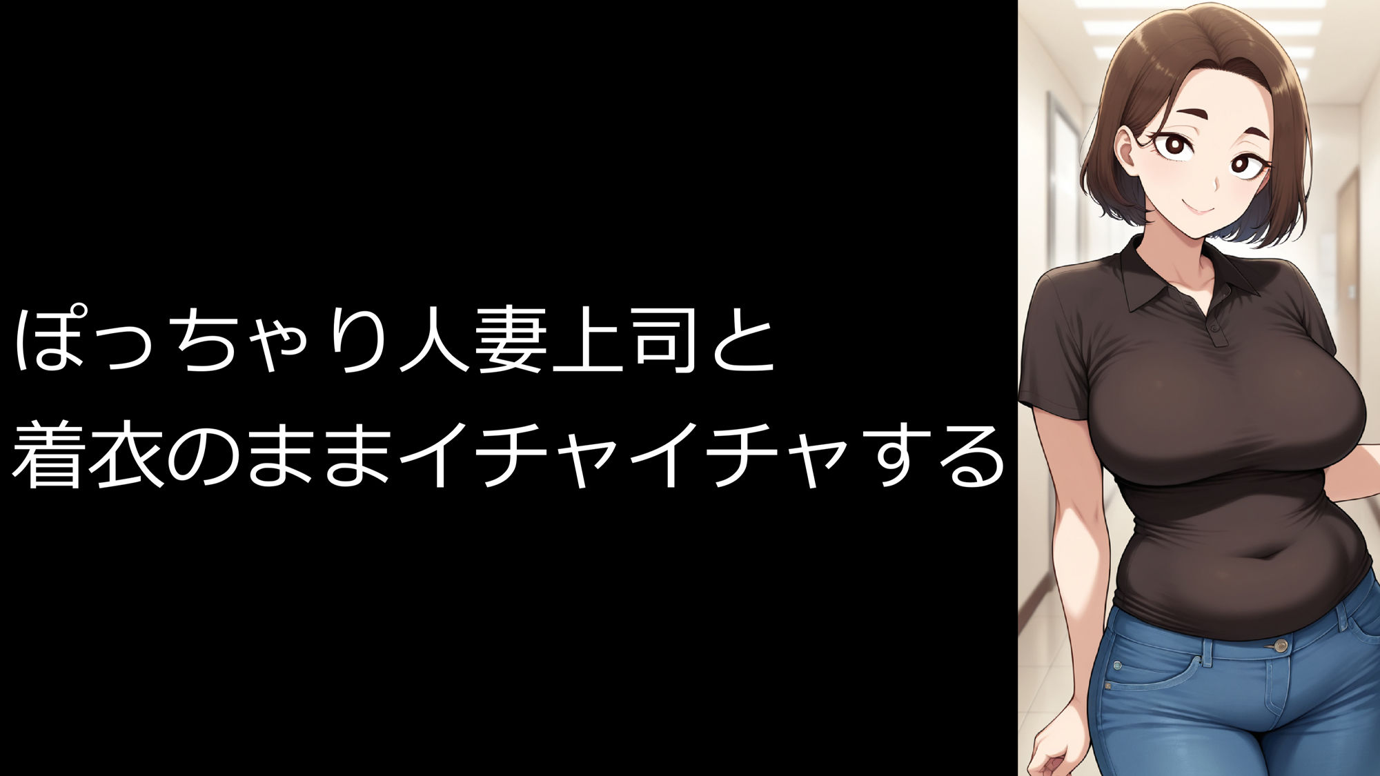 ぽっちゃり人妻上司と着衣のままイチャイチャする - サンプル画像 1