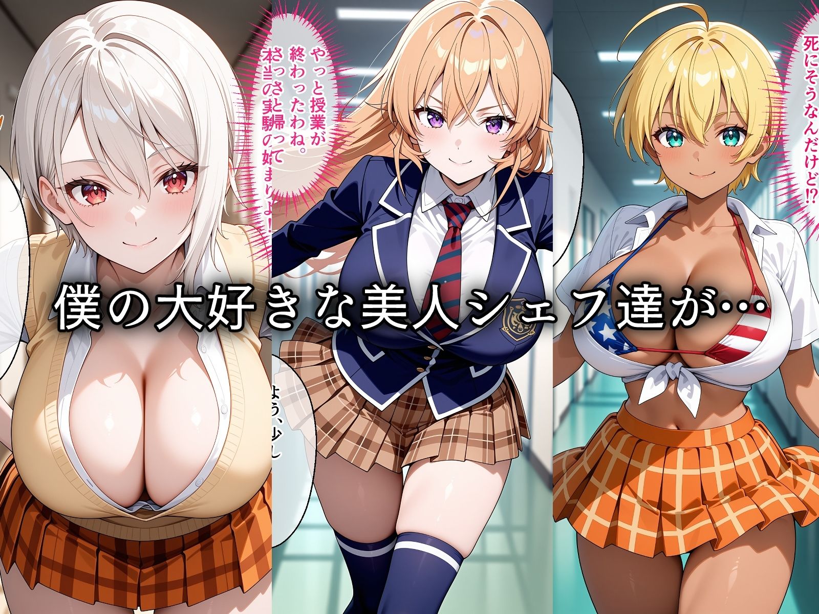 寝取られた美人シェフ達〜催〇アプリで種付け完了 - サンプル画像 1