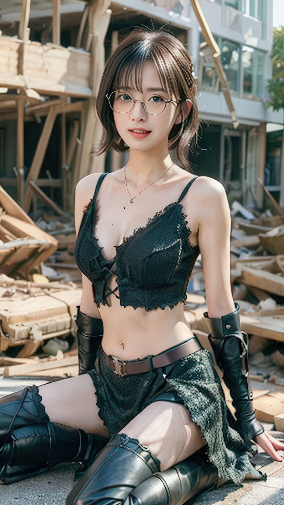 近未来レジスタンスのランジェリーグラビア - サンプル画像 2