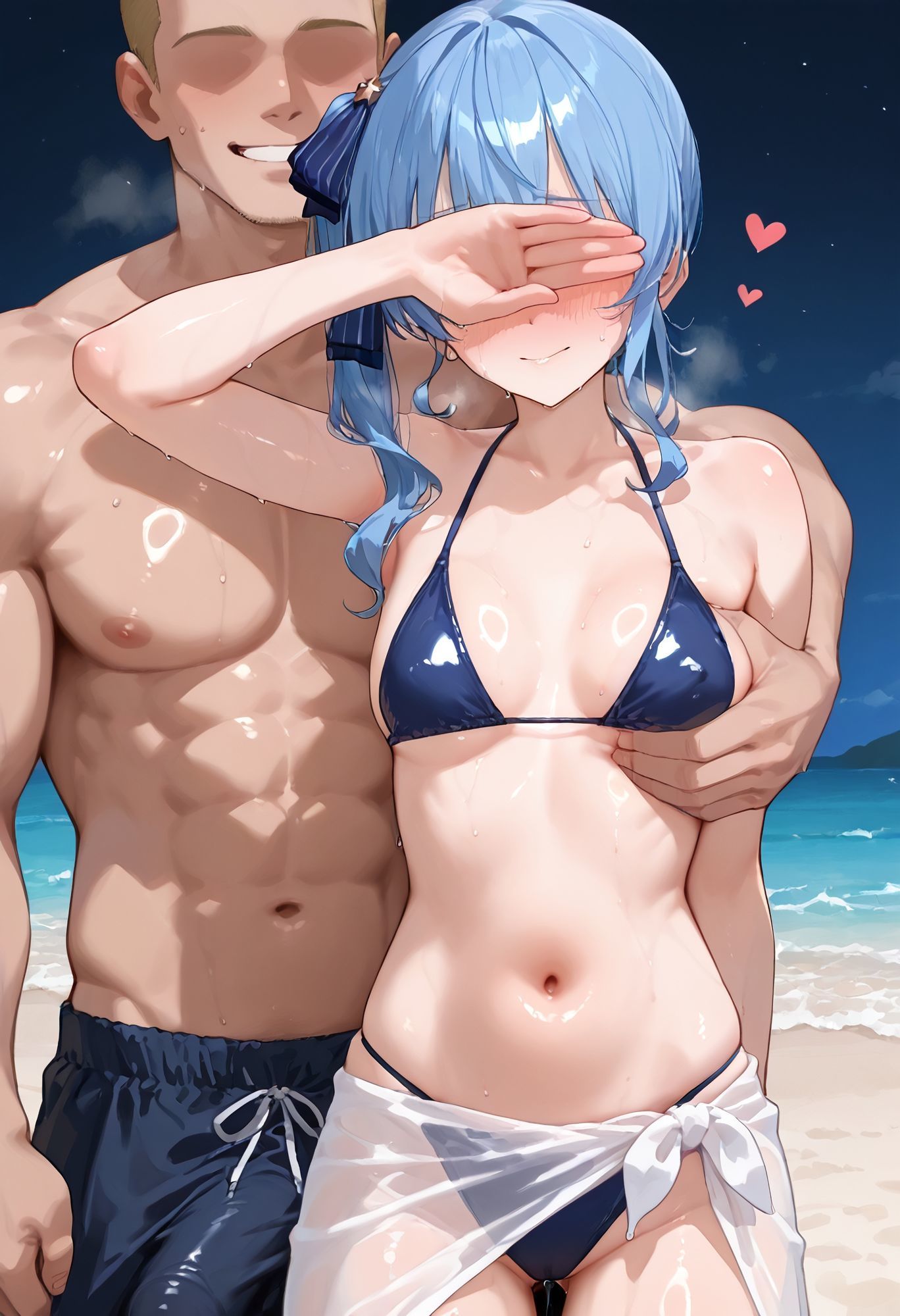 浜辺で_星〇ちゃん - サンプル画像 7