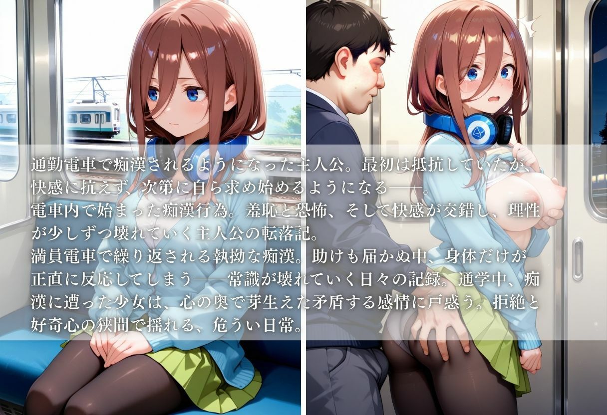 【電車痴●】痴●列車〜中野三玖〜 - サンプル画像 1