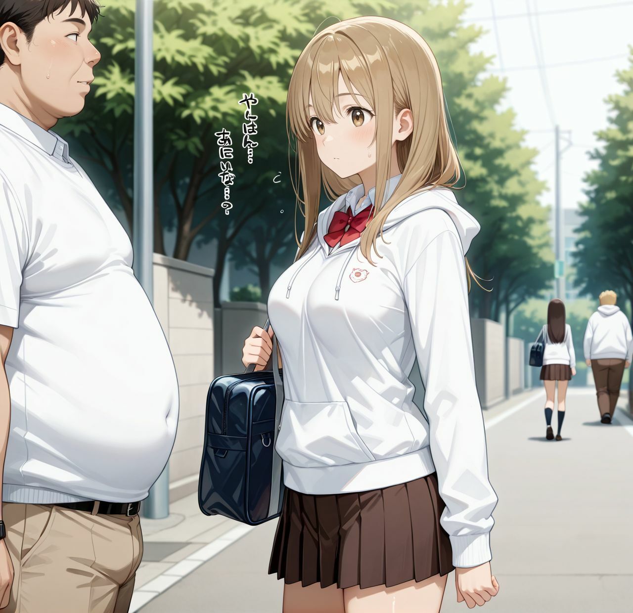 女子校生に孕ませプレス〜キモおじの種付け性指導でイキ狂うパパ活女子生徒〜 - サンプル画像 1