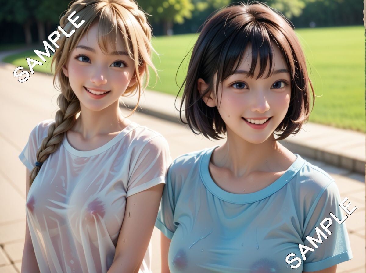 【乳揺れ動画】濡れTコンテスト - サンプル画像 1