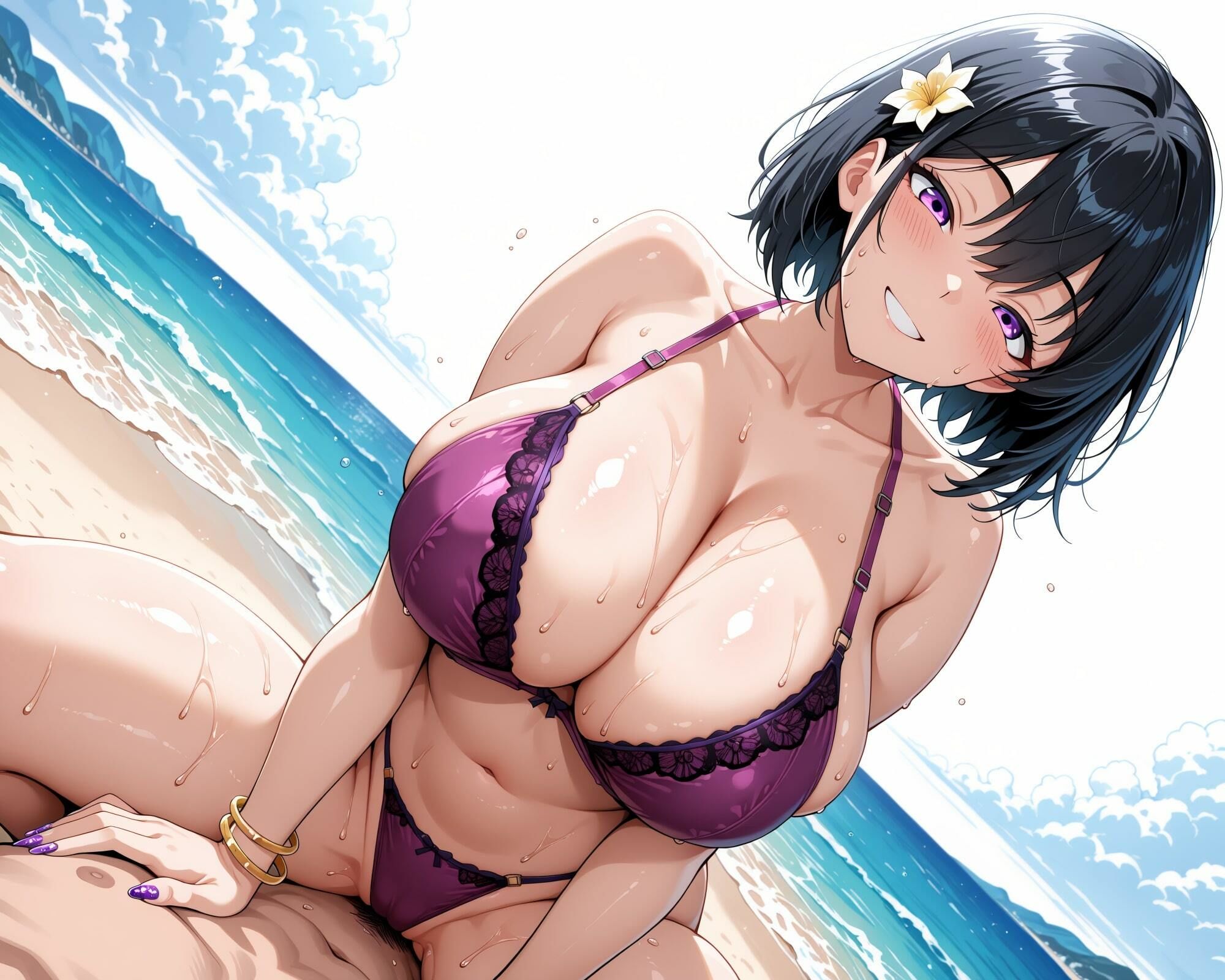 ようこそ！ヤリマンビーチへ！中出し放題の楽園で水着ギャルとハメまくり Vol.2 - サンプル画像 7