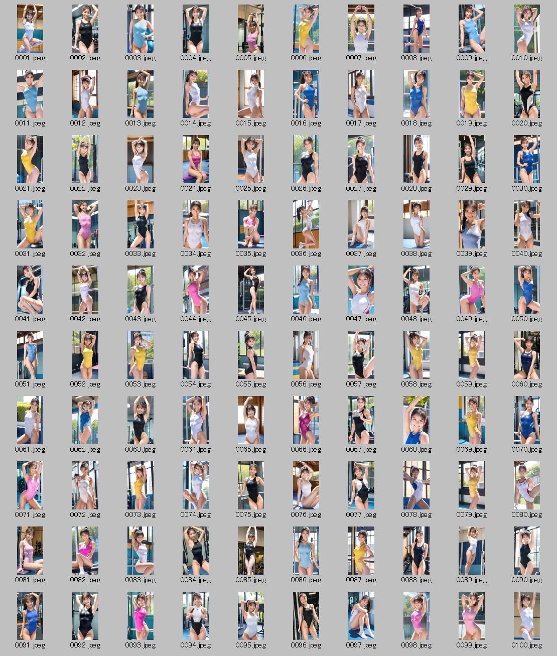 AIコスプレ写真集「女子体操選手レオタード」グラビア - サンプル画像 6