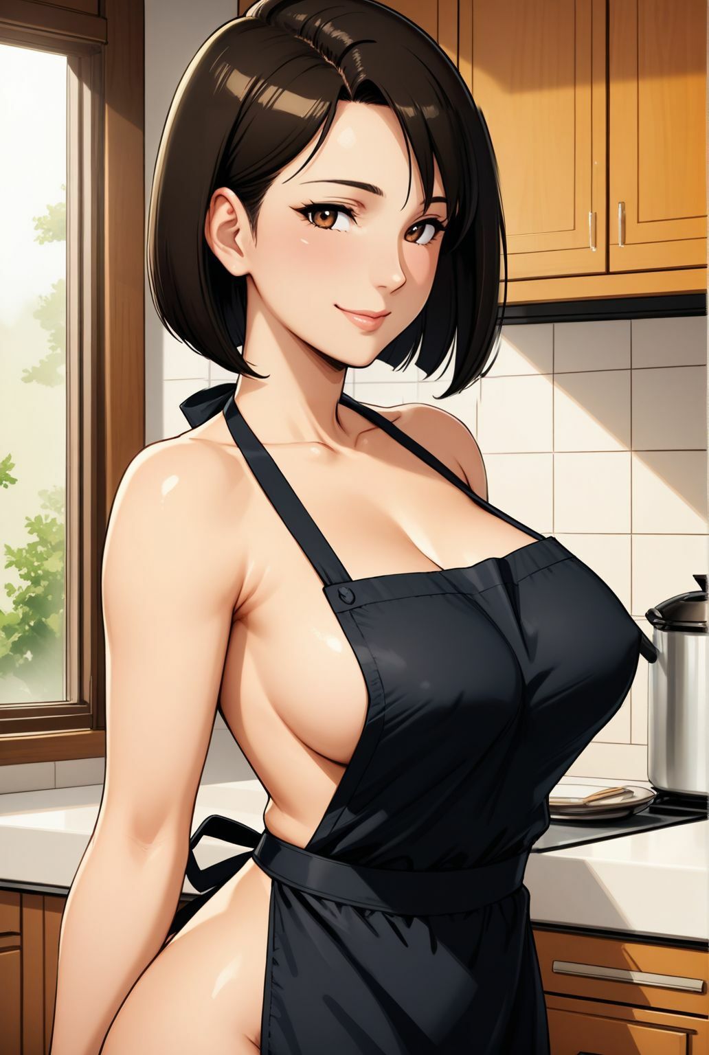 義母の誘惑〜素肌にエプロン、秘密の時間〜 - サンプル画像 1