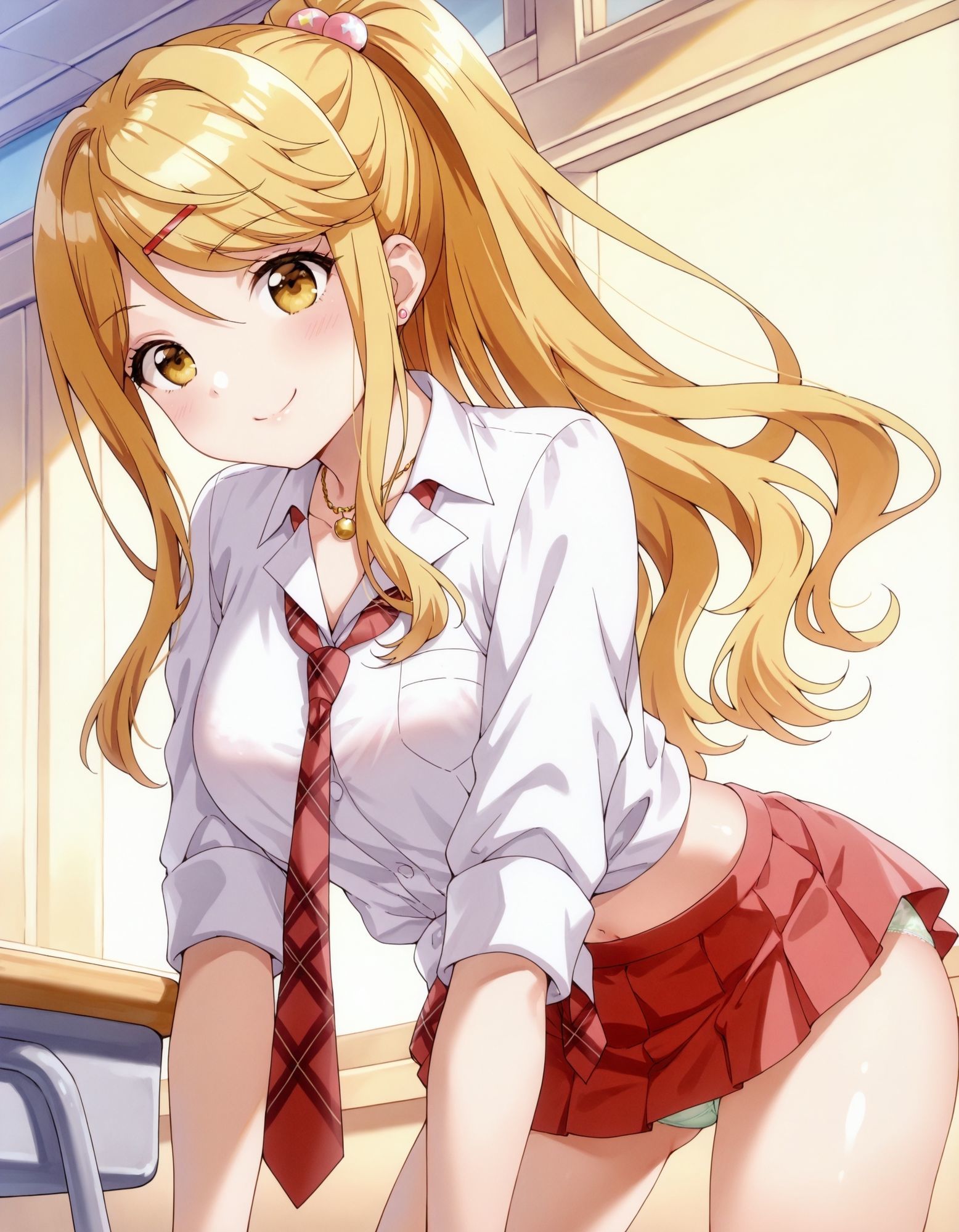 石〇陽鞠のパンチラ〜制服編 - サンプル画像 2