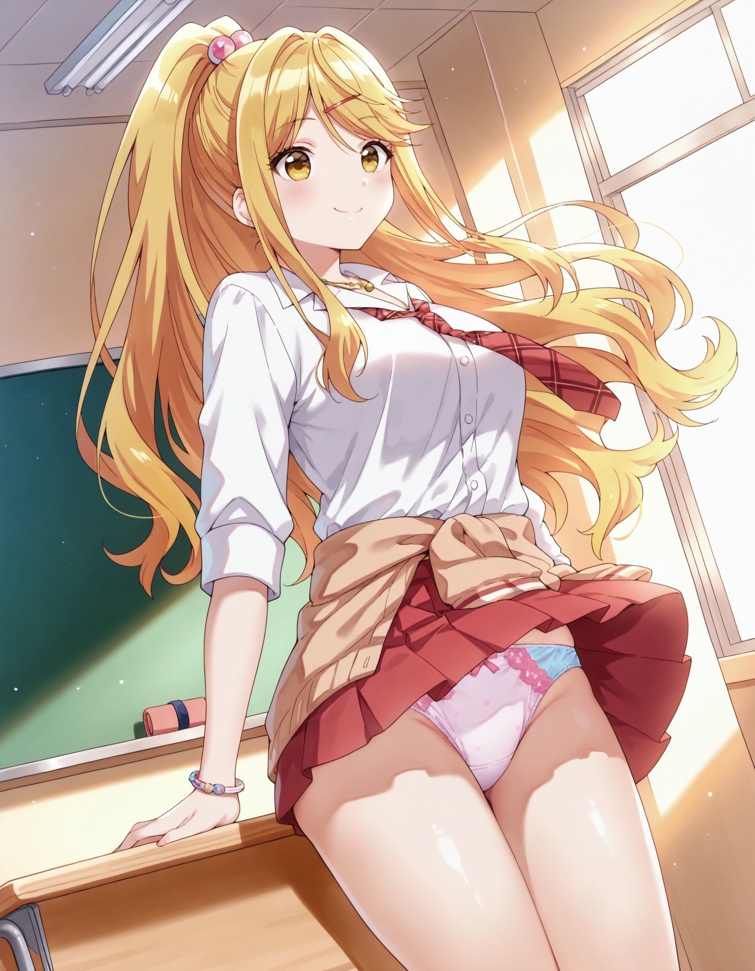 石〇陽鞠のパンチラ〜制服編 - サンプル画像 5