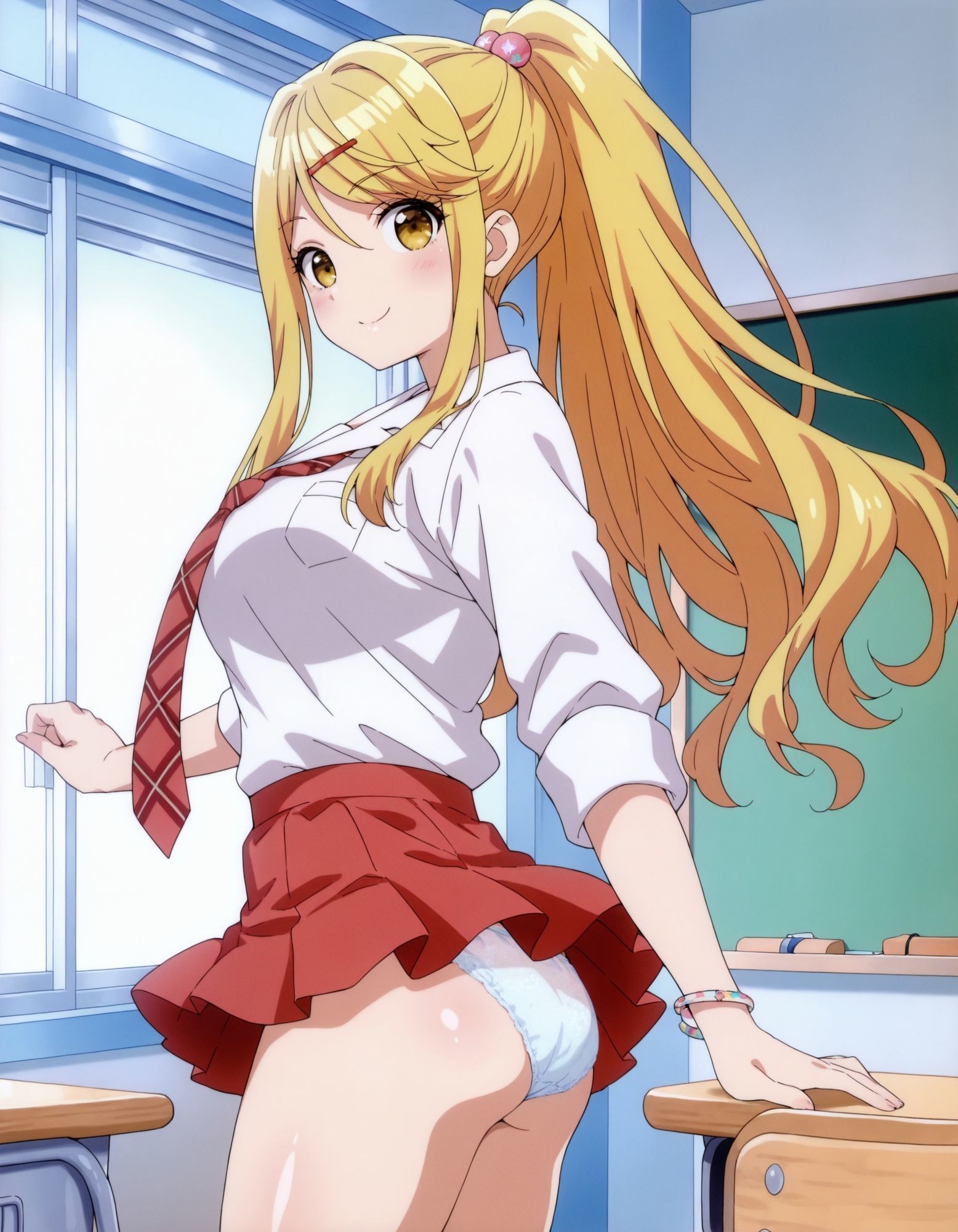 石〇陽鞠のパンチラ〜制服編 - サンプル画像 7