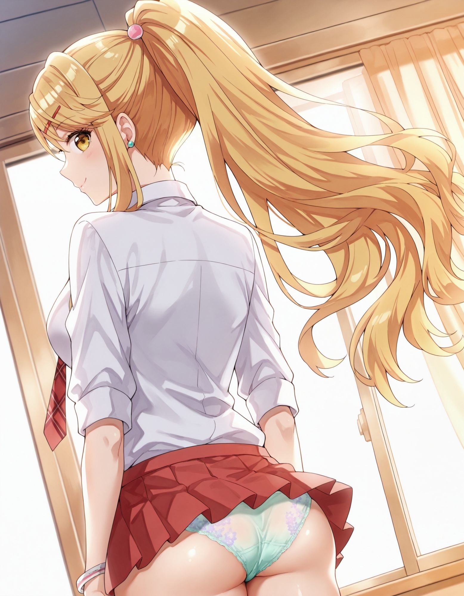 石〇陽鞠のパンチラ〜制服編 - サンプル画像 8