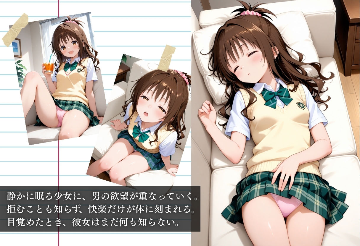 昼寝中の結城美柑、睡眠姦されイキまくる。目を覚ました頃には手遅れだった、、 - サンプル画像 1