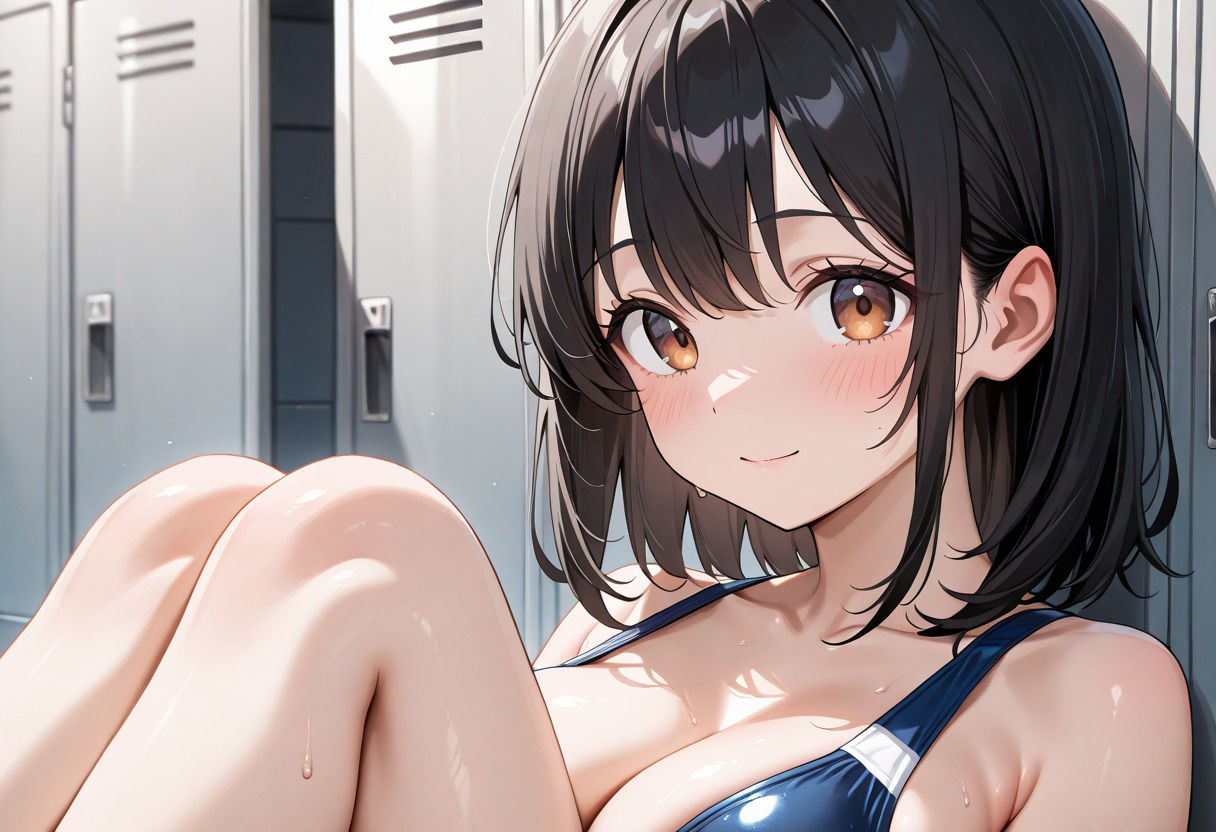 スク水清楚女子  種付け - サンプル画像 1