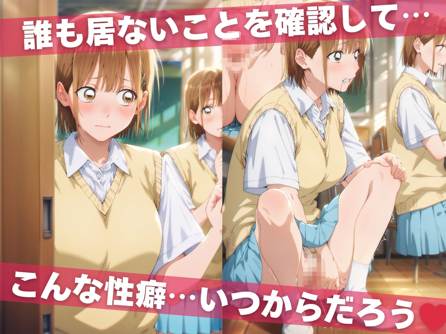 オナニー覗かれ、寝取られて  ア●のハコ 〜 学校編 〜 おじさんに暴かれた秘密 - サンプル画像 2