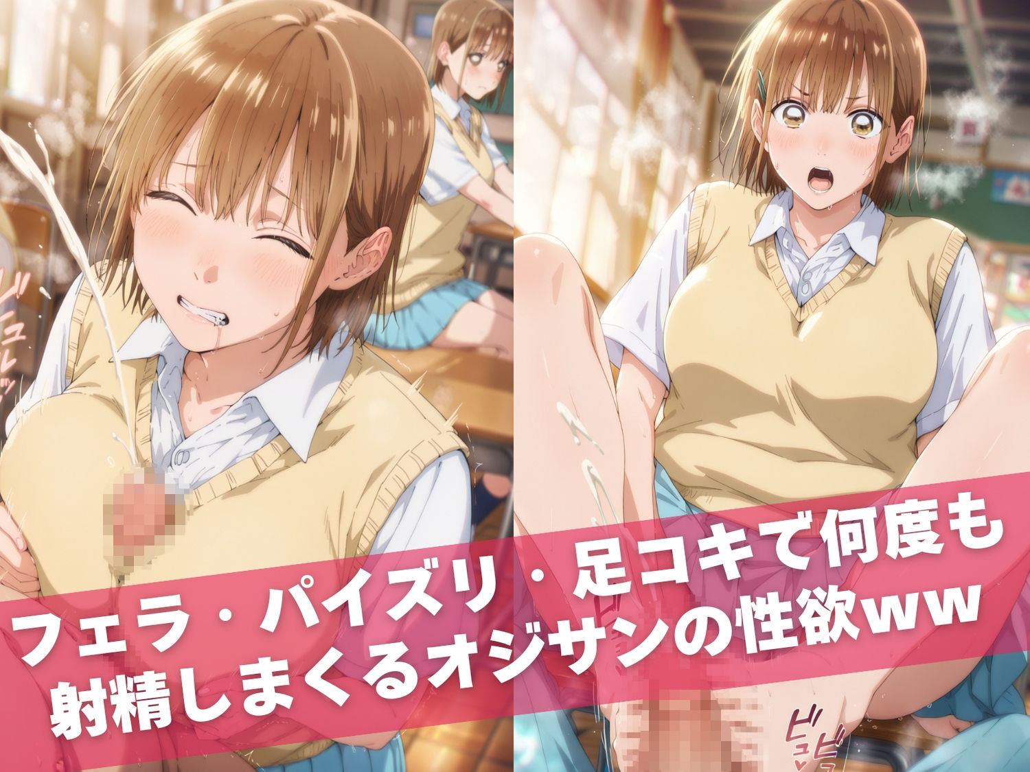 オナニー覗かれ、寝取られて  ア●のハコ 〜 学校編 〜 おじさんに暴かれた秘密 - サンプル画像 6