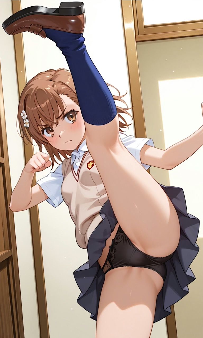 御坂美◯【とあるパンツの丸見屈辱（センシティブ）】 - サンプル画像 9